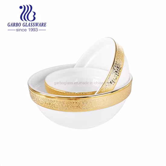 Théière en verre de luxe personnalisée en or, vaisselle en opale, pichet en verre opale blanc avec couvercle, vente en gros de théière à café Jucie pour le marché arabe des Philippines et de l'Inde