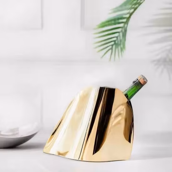Seau à glace de refroidisseur de Double couche de vin de luxe d'acier inoxydable de la fête 17L avec la poignée